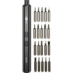 Elektrisk skrutrekker-sett, presisjon, 20 deler