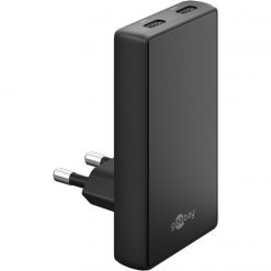 Lader, USB-PD, 65W, svart, tynn