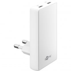 Lader, USB-PD, 65W, hvit, tynn