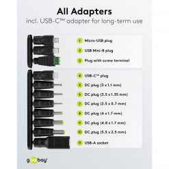 Alternative view of Batterieliminator, 3-12V, 1.5A, 12W