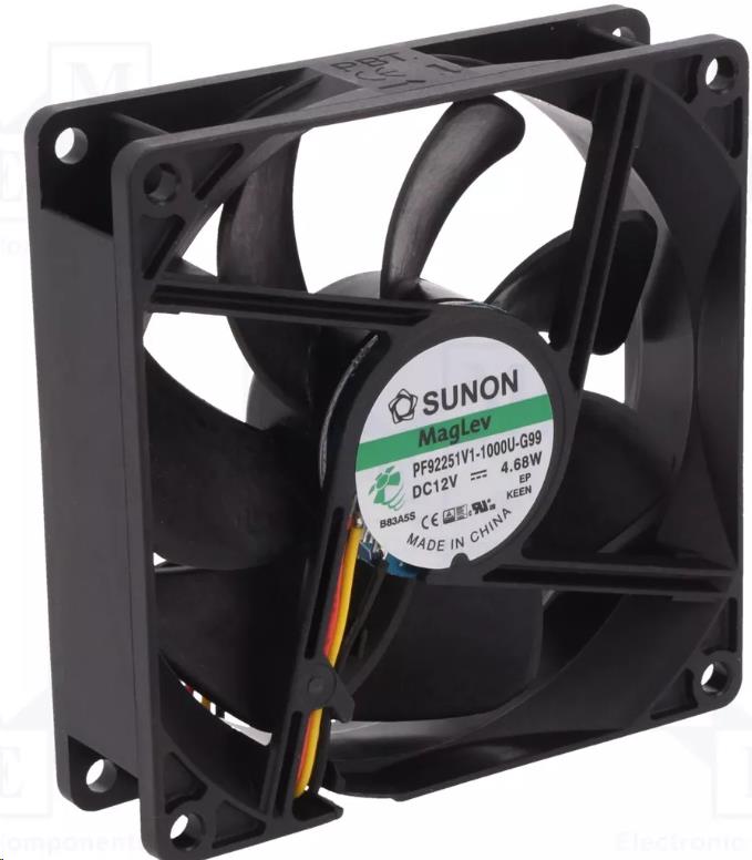 Vifte, 12V, 92 x 25mm, MagLev, 4500rpm