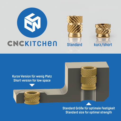 Gjengeinnsats for plast - M5 x 5.8mm, kort type, 50stk - Bilde 5