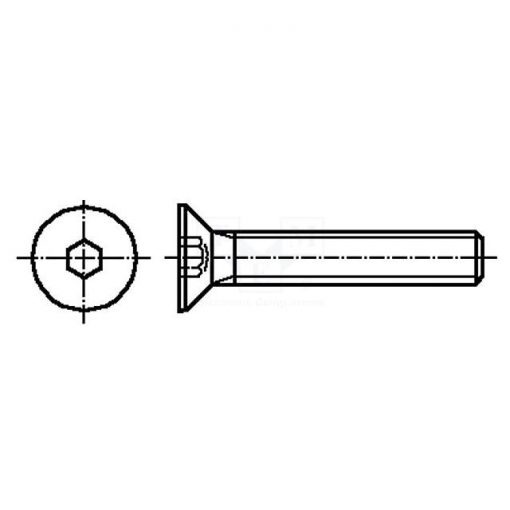 Maskinskrue - ISO 10642, A2, M3 x 16mm, unbrako - Bilde 2