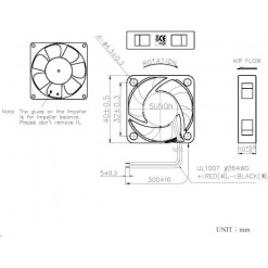 Alternative view of Vifte, 12V, 40 x 10mm, MagLev, 5800rpm