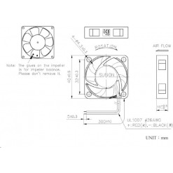 Alternative view of Vifte, 12V, 40 x 10mm, MagLev, 5000rpm
