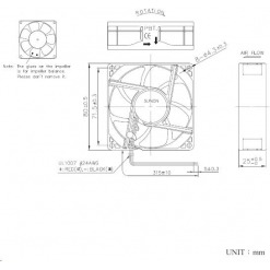 Alternative view of Vifte, 12V, 80 x 25mm, MagLev, 3200rpm