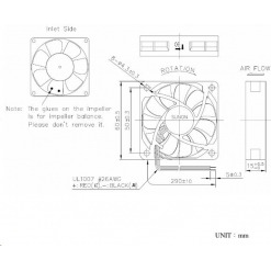 Alternative view of Vifte, 12V, 60 x 15mm, MagLev, 4700rpm