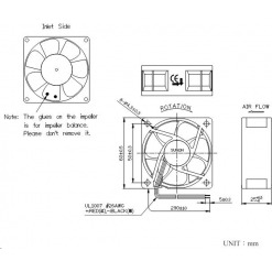 Alternative view of Vifte, 24V, 60 x 25mm, MagLev, 5200rpm