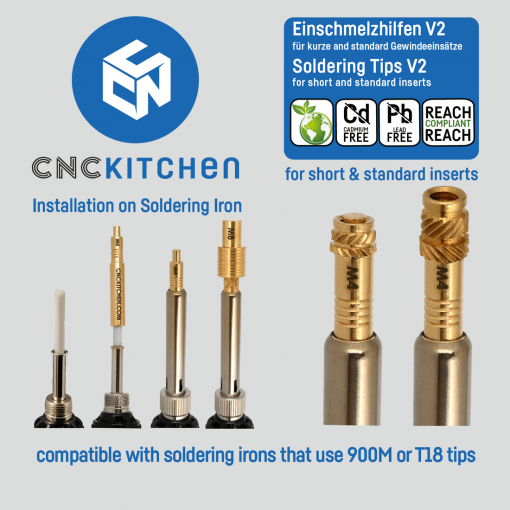 Loddespisser til gjengeinnsatser, standard (Hakko type) - Bilde 3