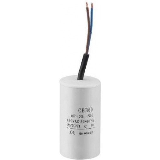 Kondensator - drift, 4uF, 450V, ledning