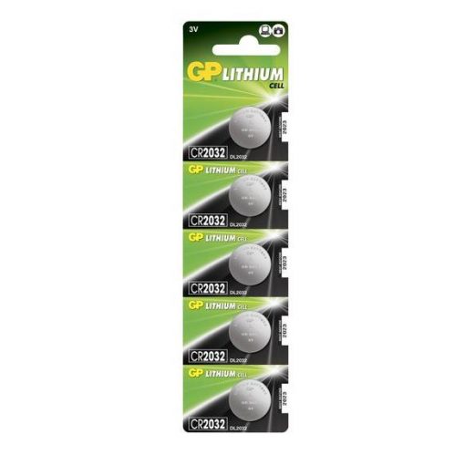 Batteri - CR2032, 3V, GP, 5stk