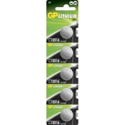 Batteri - CR2016, 3V, GP, 5stk