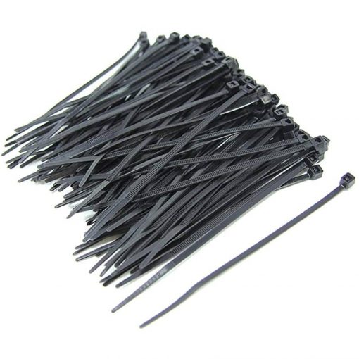 Strips - 2.5x200mm, svart, 8kg, 100stk