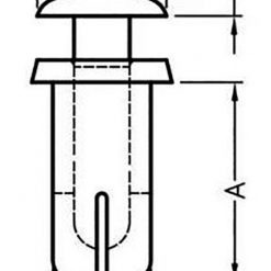 Alternative view of Nagler for vifte, 4.5x8mm (4 stk)