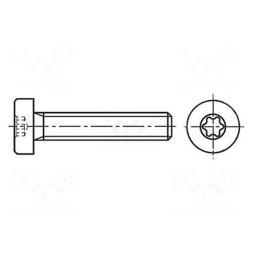 Maskinskrue - ISO 14580 A2, M3 x 25mm, torx - Bilde 2