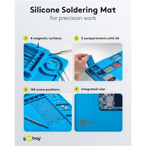 Silikon arbeidsmatte / loddematte, 450x300mm - Bilde 3
