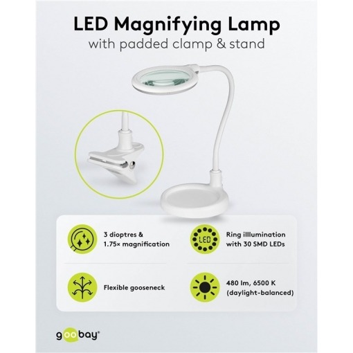 Lumpelampe, 480LM, 1.75x forstørrelse, LED - Bilde 2
