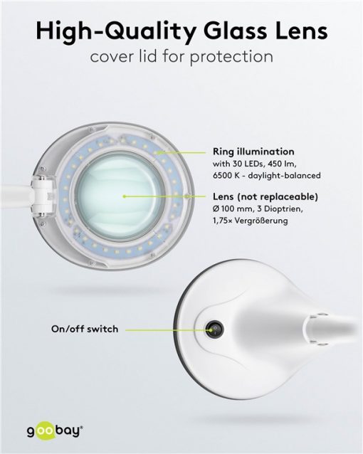 Lumpelampe, 450LM, 1.75x forstørrelse, LED - Bilde 5