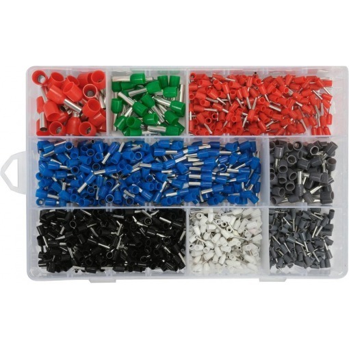 Endehylse-sett, 0.5mm2-10mm2, 1200stk