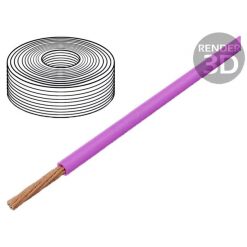 Flertrådet kabel, 0.35mm2, 60V, rosa, pr meter