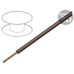 Flertrådet kabel, 0.35mm2, 60V, brun, pr meter