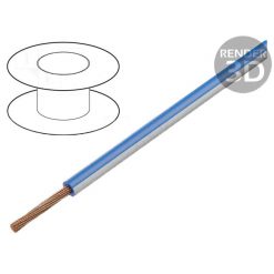 Flertrådet kabel, 0.35mm2, 60V, blå/hvit, pr meter