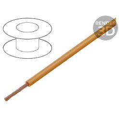 Flertrådet kabel, 0.35mm2, 60V, oransje, pr meter