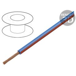 Flertrådet kabel, 0.35mm2, 60V, blå/rød, pr meter