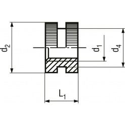 Alternativ visning av Gjengeinnsats for plast - M6 x 6mm
