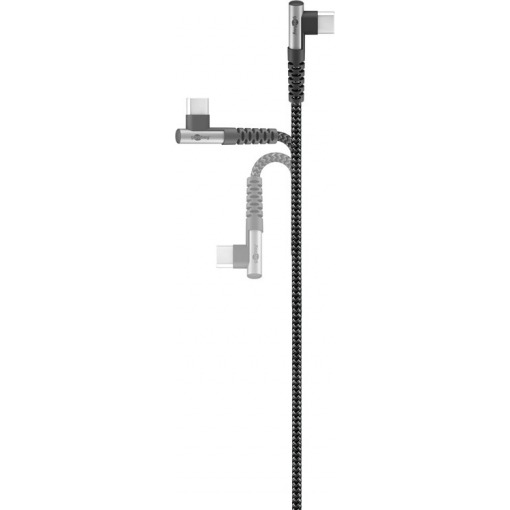 Kabel - USB C-C, 60W, 2m, vinklet, metallplugger - Bilde 11