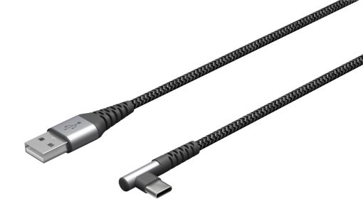 Kabel - USB A-C, 60W, 2m, vinklet, metallplugger - Bilde 9