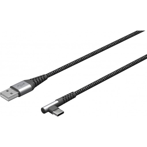 Kabel - USB A-C, 60W, 2m, vinklet, metallplugger - Bilde 9