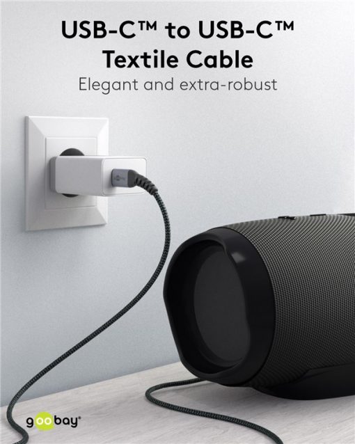 Kabel - USB C-C, 60W, 1m, metallplugger - Bilde 7