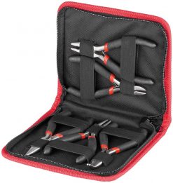 Sett med tenger, 125mm i etui, 5 stk