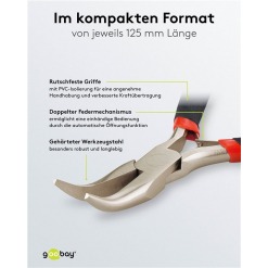 Alternative view of Sett med tenger, 125mm i etui, 5 stk