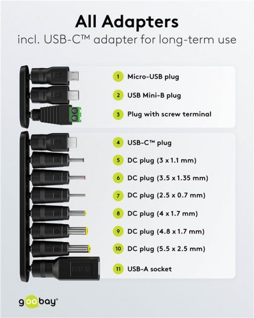 Batterieliminator, 3-12V, 1A, 12W - Bilde 2