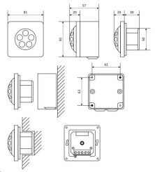 Alternative view of Hastighetsregulator for 1-fas motor, 2.5A